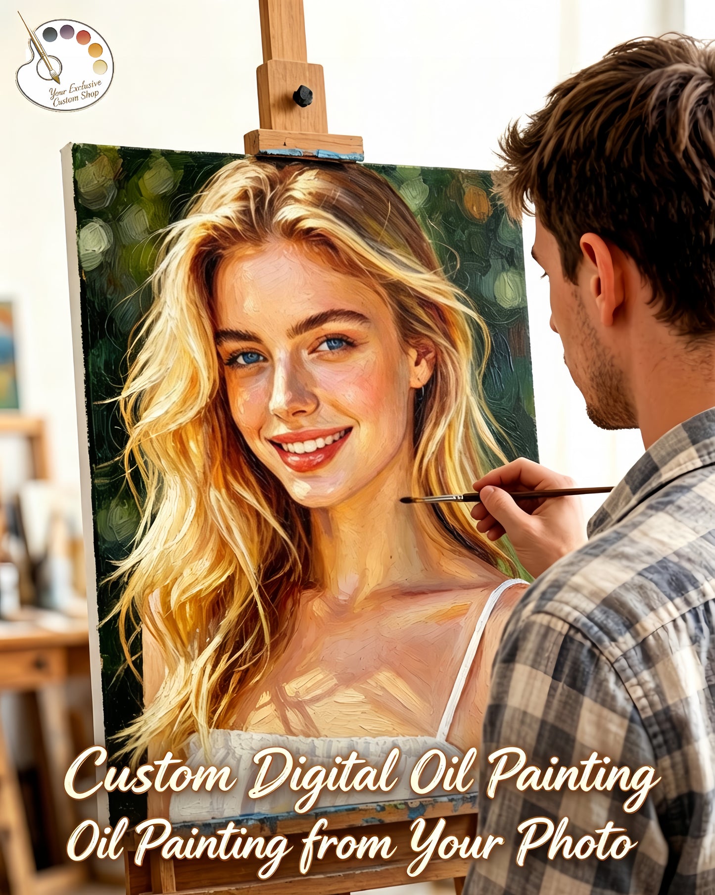 DIY Paint by Number Kit - Custom Personalized Photo Acrylic Painting Set for Home Decor & Handmade Gifts