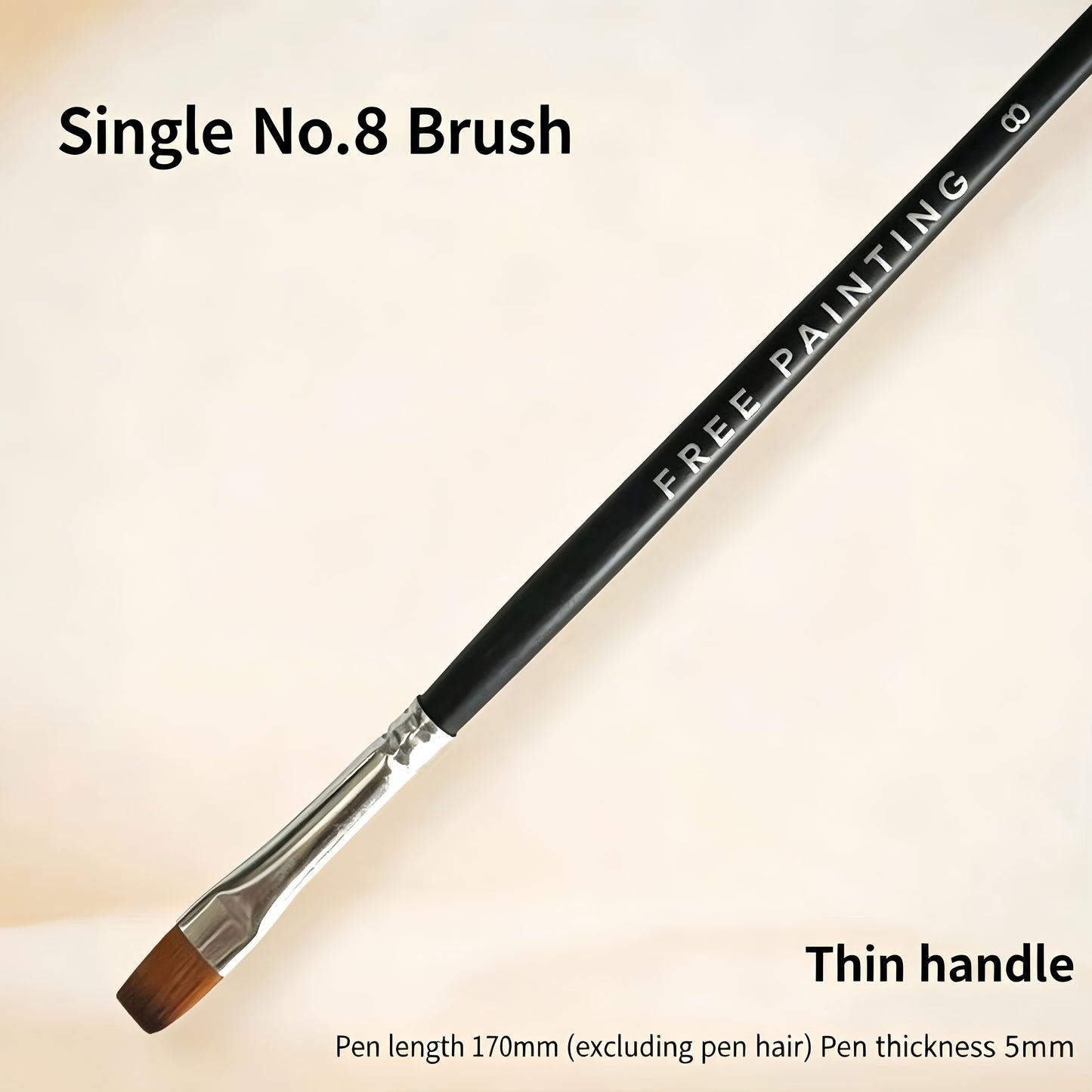 DIY Paint by Numbers Brushes - Solid Wood Handle Fine Detail & Line Art Brushes for Coloring & Painting