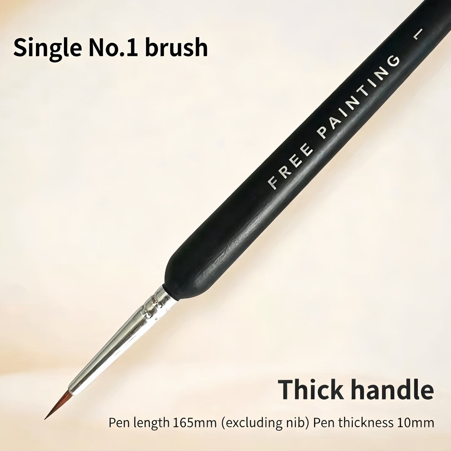 DIY Paint by Numbers Brushes - Solid Wood Handle Fine Detail & Line Art Brushes for Coloring & Painting